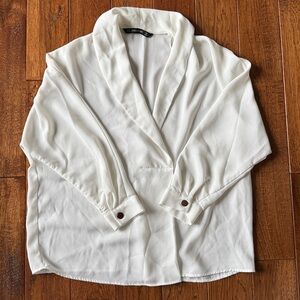 Zara Off-white Blouse